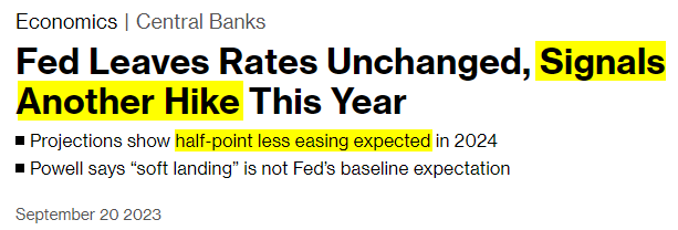 Bloomberg interpretation of the interest rate decision